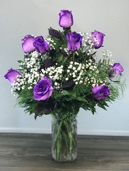 Deep Purple Roses Flower Power, Florist Davenport FL